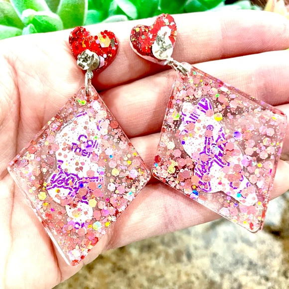 Lisa Frank Ballerina Bunny Earrings - Picture 5 of 5
